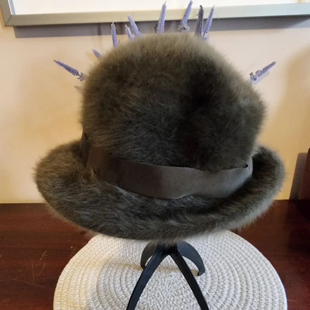 Beautiful Gray Fur Hat ~ Theresa Furgora by Kangol®